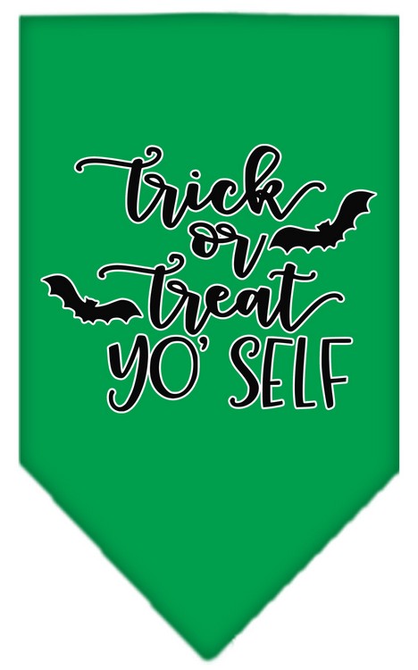 Trick or Treat Yo' Self Screen Print Bandana Emerald Green Small